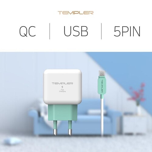 가정용 충전기 5핀 QC3.0 USB 1포트