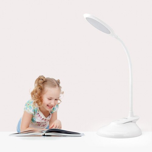 키친아트130S 클립형 학습용 LED 데스크 스탠드 조명 독서등 책상 집게 스텐드 자바라방